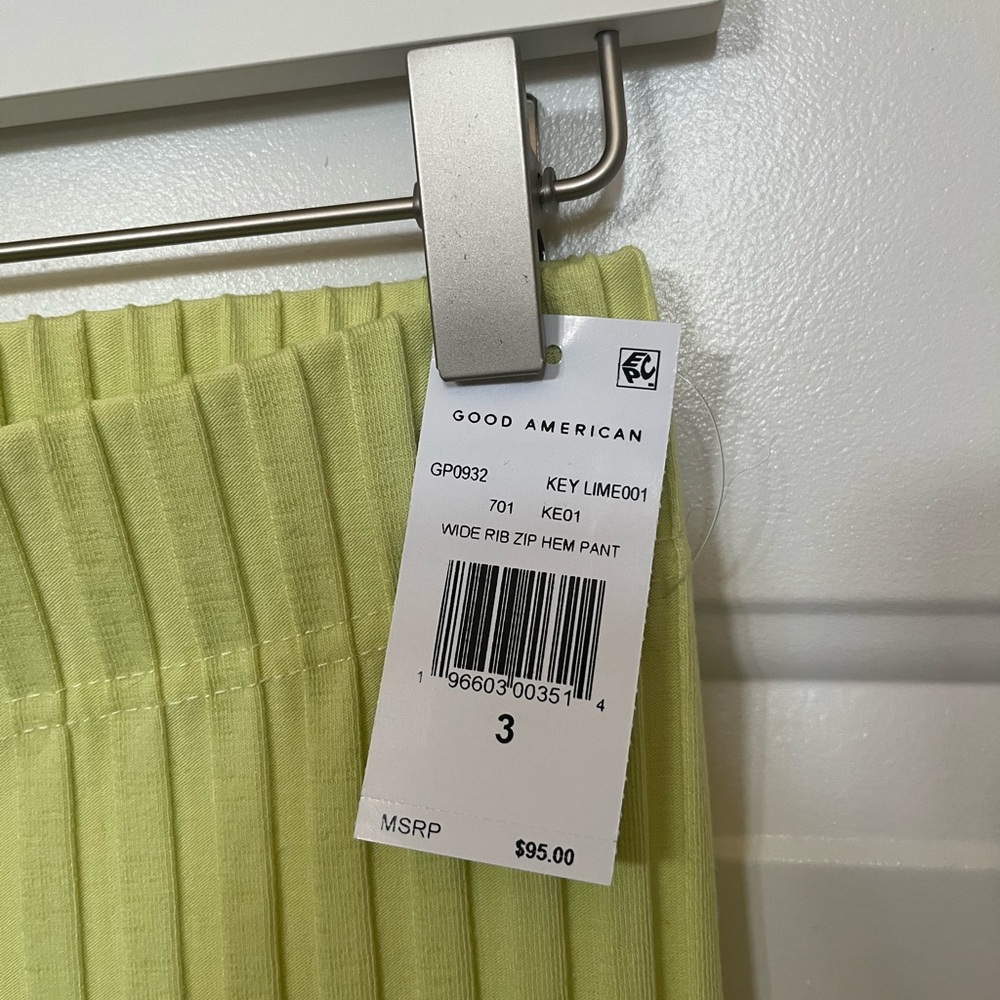 Good American Key Lime Ribbed Pants - Picture 2 of 3